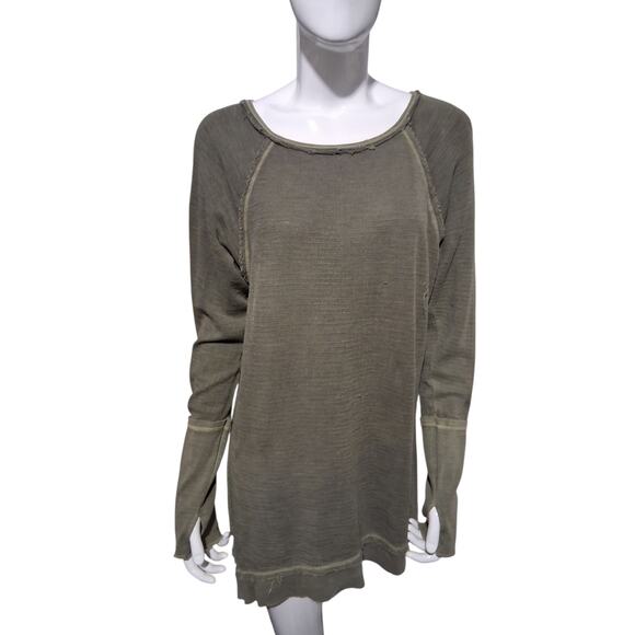 Sundance Super Grunge Women's Medium Distressed Prep Raw Hem Holes Jacked-up Top - Picture 7 of 15